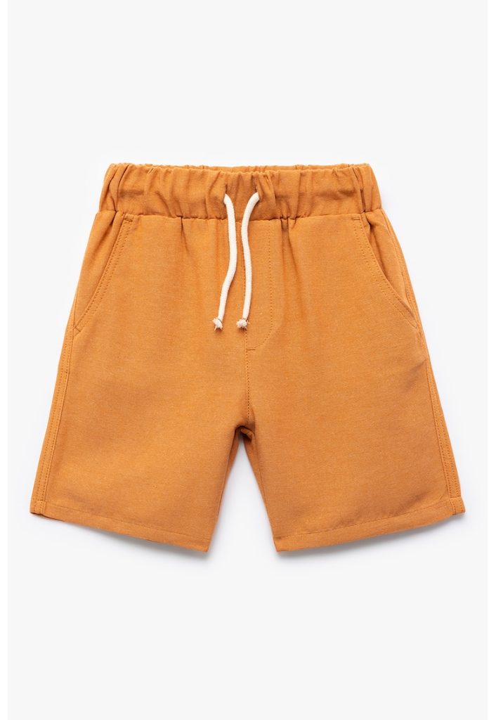 Pantaloni scurti din amestec de in cu talie ajustabila-BAIETI/IMBRACAMINTE/Sorturi-IMBRACAMINTE/Sorturi