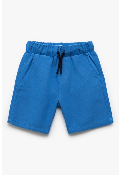 Pantaloni scurti din amestec de in cu talie ajustabila-BAIETI/IMBRACAMINTE/Sorturi-IMBRACAMINTE/Sorturi