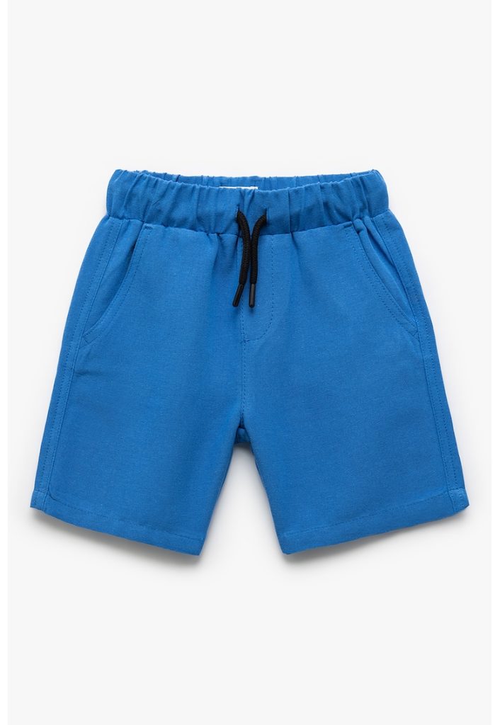 Pantaloni scurti din amestec de in cu talie ajustabila-BAIETI/IMBRACAMINTE/Sorturi-IMBRACAMINTE/Sorturi