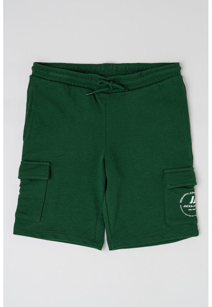 Pantaloni scurti din bumbac cu snur de ajustare in talie-BAIETI/IMBRACAMINTE/Sorturi-IMBRACAMINTE/Sorturi