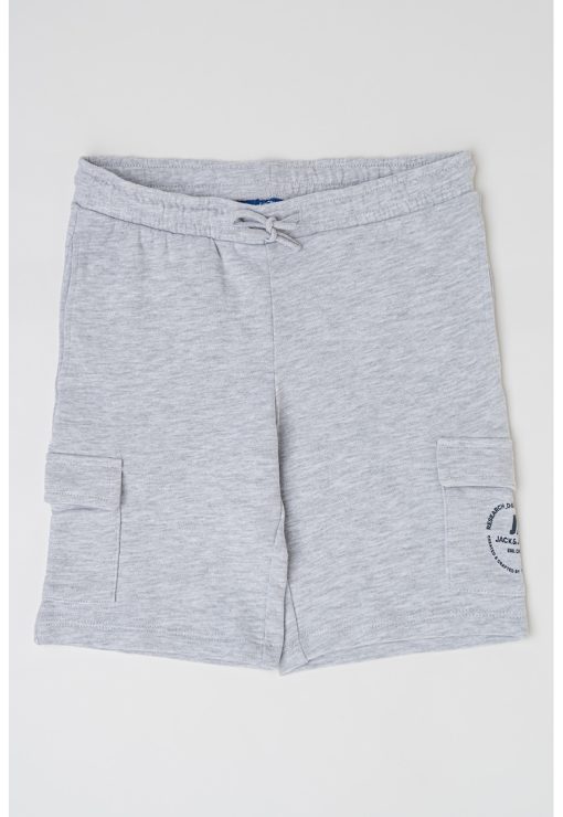 Pantaloni scurti din bumbac cu snur de ajustare in talie-BAIETI/IMBRACAMINTE/Sorturi-IMBRACAMINTE/Sorturi