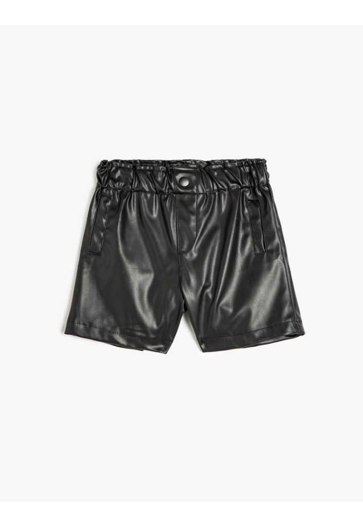 Pantaloni scurti din piele ecologica-FETE/IMBRACAMINTE/Sorturi-IMBRACAMINTE/Sorturi
