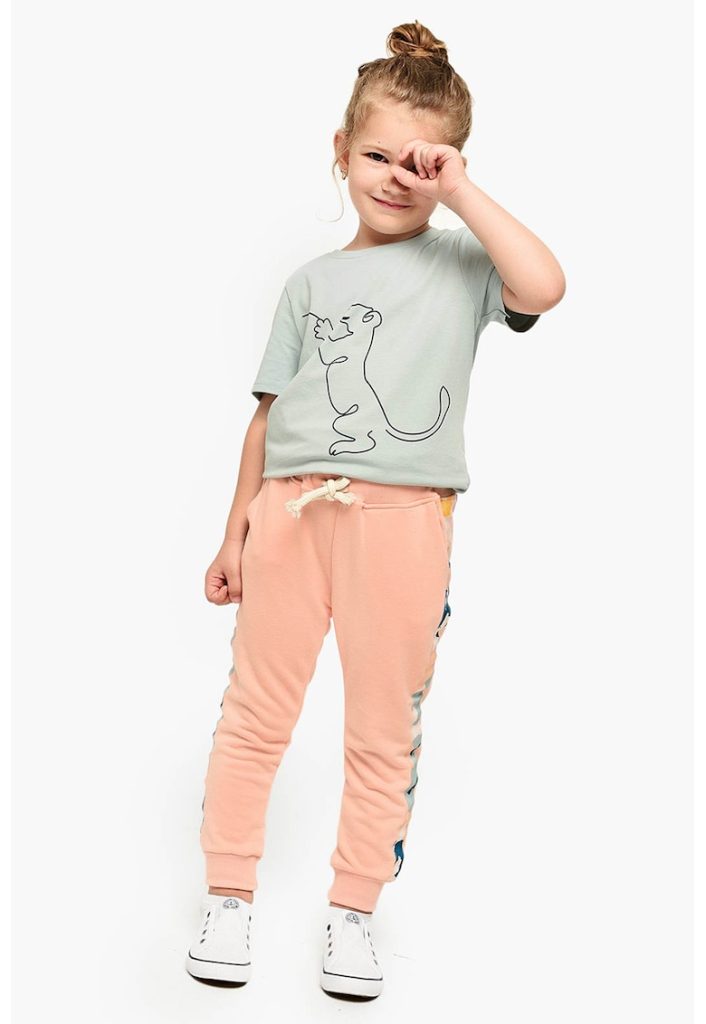 Pantaloni sport cu snur in talie-FETE/IMBRACAMINTE/Blugi-IMBRACAMINTE/Blugi