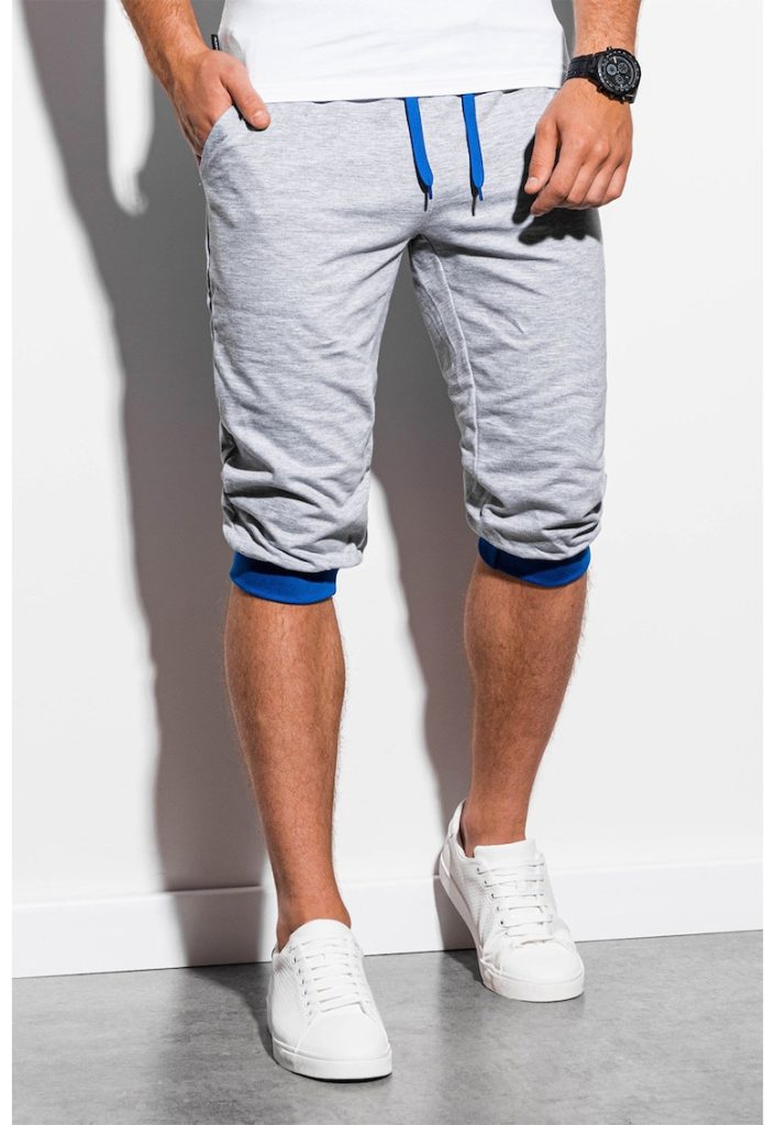 Pantaloni trei sferturi cu snur in talie-BARBATI/IMBRACAMINTE/Pantaloni si colanti-IMBRACAMINTE/Pantaloni si colanti