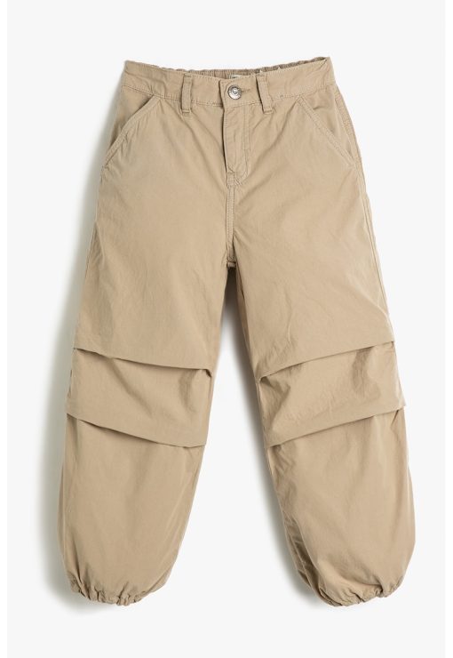 Pantaloni uni de bumbac-FETE/IMBRACAMINTE/Blugi-IMBRACAMINTE/Blugi