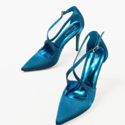 Pantofi cu toc Allow Albastri 5