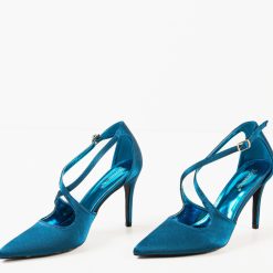 Pantofi cu toc Allow Albastri 6