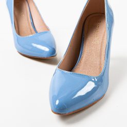 Pantofi cu toc Hugo Albastri 4