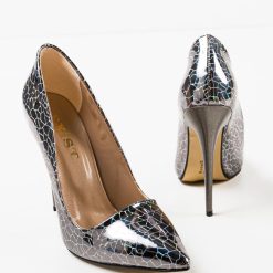 Pantofi cu toc Spekalis Gri-Pantofi cu toc-Pantofi cu toc
