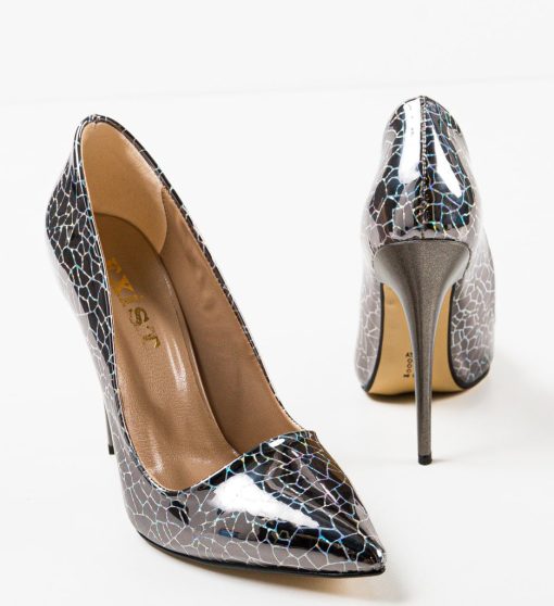Pantofi cu toc Spekalis Gri-Pantofi cu toc-Pantofi cu toc