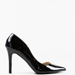 Pantofi cu toc Zayan Negri 4