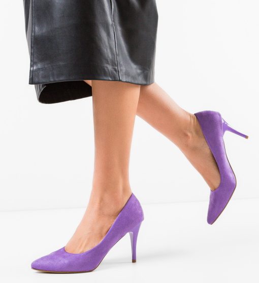 Pantofi dama Erife Mov-Pantofi cu toc-Pantofi cu toc