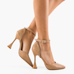 Pantofi dama Maximus Nude-Pantofi cu toc-Pantofi cu toc