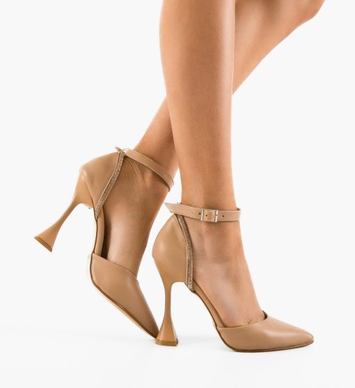 Pantofi dama Maximus Nude-Pantofi cu toc-Pantofi cu toc