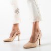 Pantofi dama Melia Bej-Pantofi cu toc-Pantofi cu toc