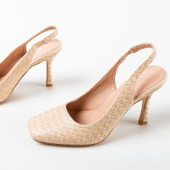 Pantofi dama Melia Bej 4