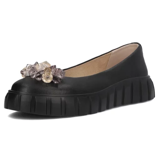 Pantofi piele naturala 4682 negru-Pantofi-Pantofi
