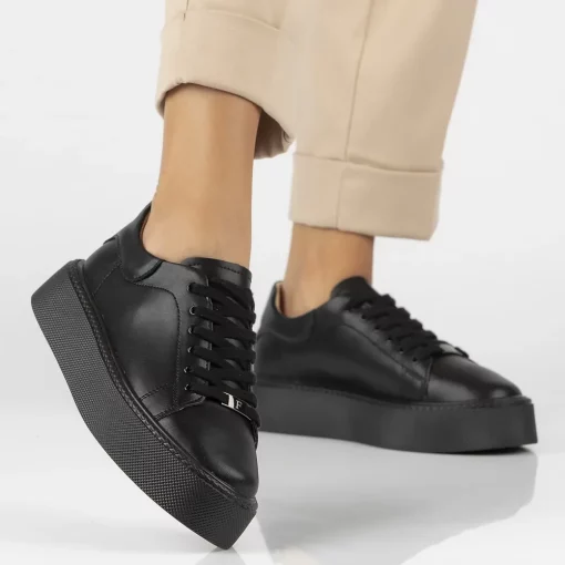 Pantofi piele naturala 6119 negru-Pantofi-Pantofi