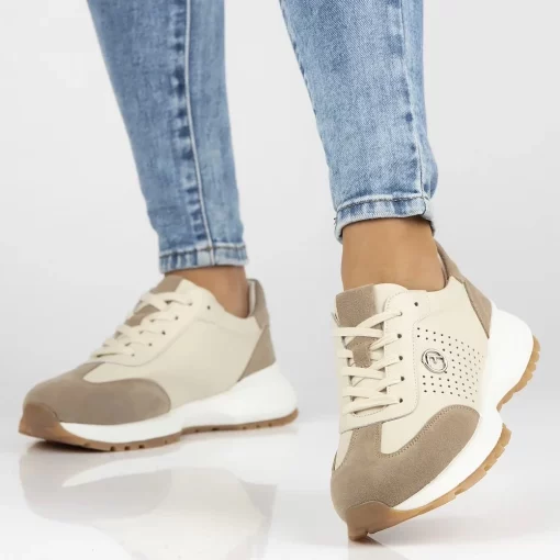 Pantofi piele naturala 6732 bej-Pantofi-Pantofi
