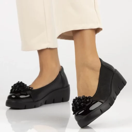 Pantofi piele naturala 6783 negru-Pantofi-Pantofi