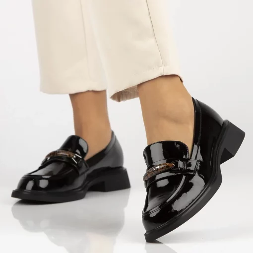 Pantofi piele naturala 6929 negru-Pantofi-Pantofi