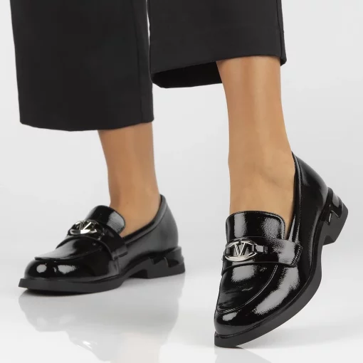 Pantofi piele naturala 7071 negru-Pantofi-Pantofi