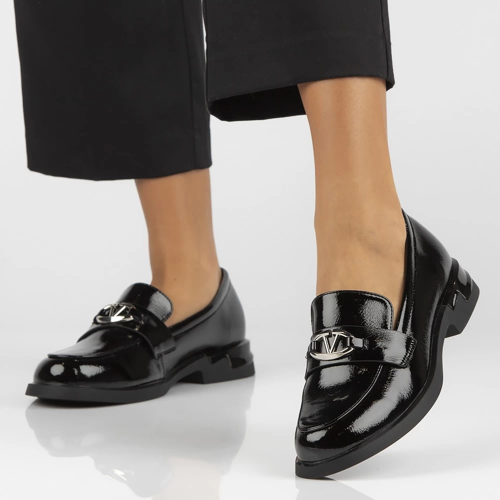 Pantofi piele naturala 7071 negru-Pantofi-Pantofi