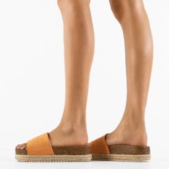 Papuci dama Andy Portocalii 1