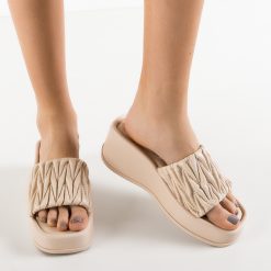 Papuci dama Torne Bej 3