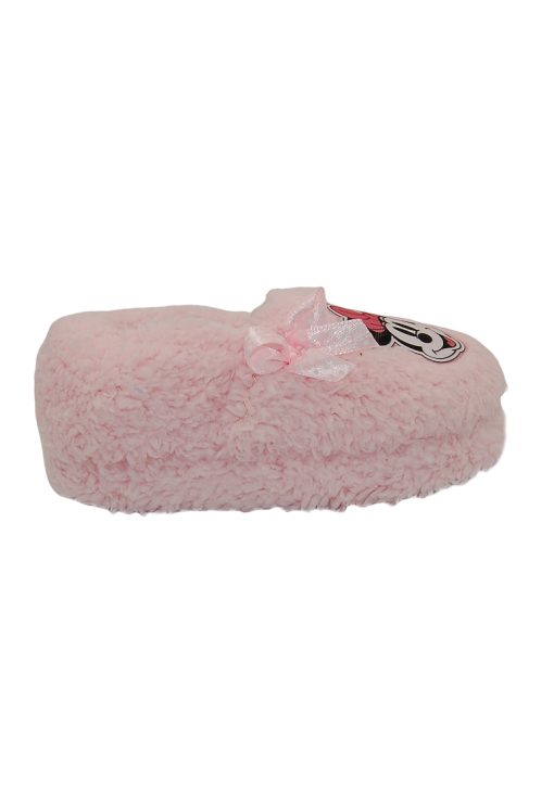Papuci pufosi cu aplicatii cu Minnie Mouse-FETE/INCALTAMINTE/Papuci-INCALTAMINTE/Papuci