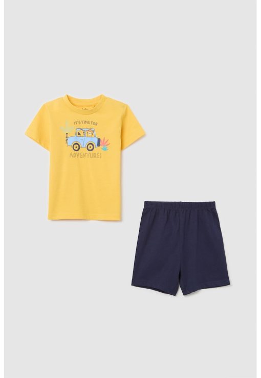 Pijama cu imprimeu si pantaloni scurti-FETE/IMBRACAMINTE/Pijamale si halate de baie-IMBRACAMINTE/Pijamale si halate de baie
