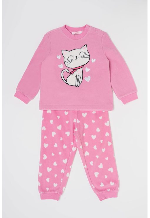 Pijama cu pantaloni lungi si model grafic-FETE/IMBRACAMINTE/Pijamale si halate de baie-IMBRACAMINTE/Pijamale si halate de baie