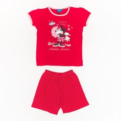 Pijama cu pantaloni scurti - fete - GPYJS4546 - Fucsia --FETE/IMBRACAMINTE/Pijamale si halate de baie-IMBRACAMINTE/Pijamale si halate de baie