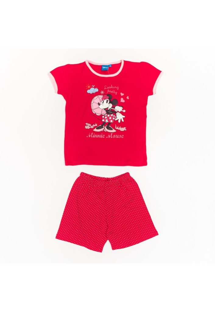Pijama cu pantaloni scurti - fete - GPYJS4546 - Fucsia --FETE/IMBRACAMINTE/Pijamale si halate de baie-IMBRACAMINTE/Pijamale si halate de baie
