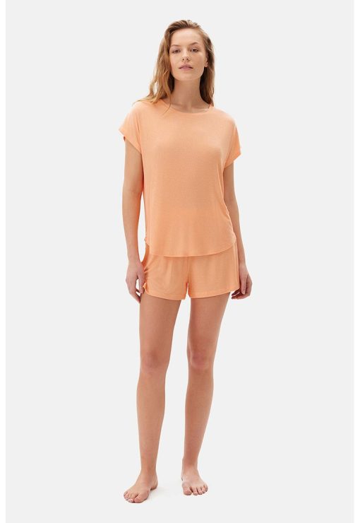Pijama cu pantaloni scurti si snururi-FEMEI/IMBRACAMINTE/Pijamale si halate de baie-IMBRACAMINTE/Pijamale si halate de baie
