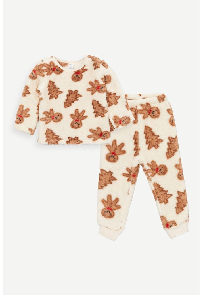 Pijama de fleexe cu imprimeu-BAIETI/IMBRACAMINTE/Pijamale si halate de baie-IMBRACAMINTE/Pijamale si halate de baie