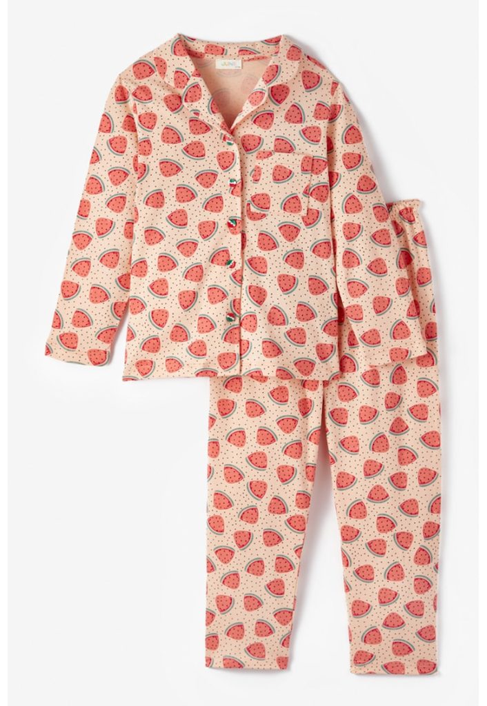 Pijama din amestec de bumbac-FETE/IMBRACAMINTE/Pijamale si halate de baie-IMBRACAMINTE/Pijamale si halate de baie