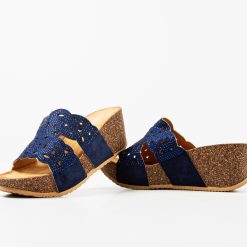 Platforme dama Eloise Bleumarin 4