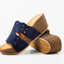 Platforme dama Eloise Bleumarin 5