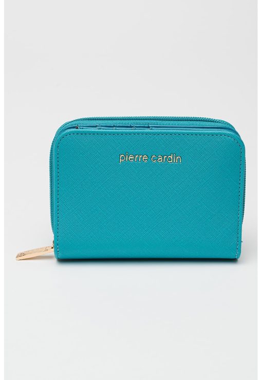 Portofel de piele ecologica cu fermoar-FEMEI/GENTI SI ACCESORII/Portofele si brelocuri-GENTI SI ACCESORII/Portofele si brelocuri