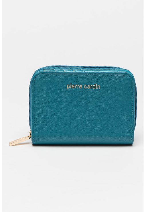 Portofel de piele ecologica cu fermoar-FEMEI/GENTI SI ACCESORII/Portofele si brelocuri-GENTI SI ACCESORII/Portofele si brelocuri