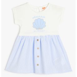 Rochie combi cu imprimeu-FETE/IMBRACAMINTE/Rochii-IMBRACAMINTE/Rochii