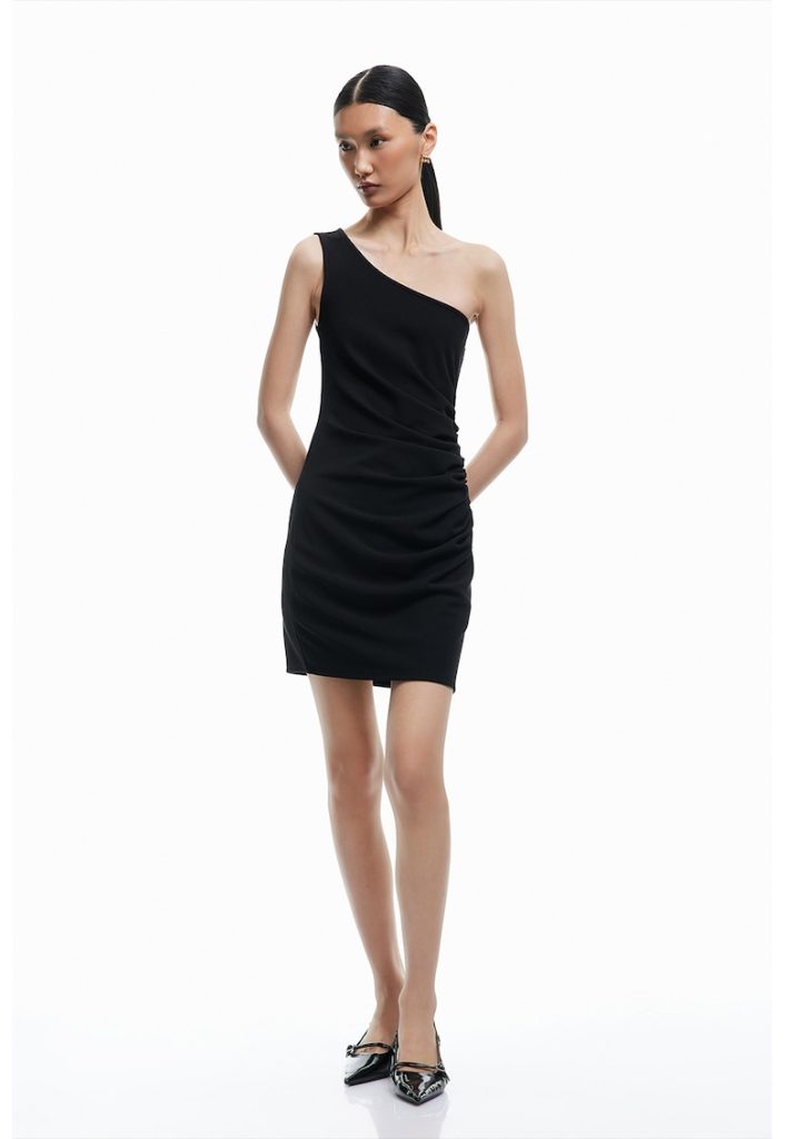 Rochie cu decolteu pe un umar si volane-FEMEI/IMBRACAMINTE/Rochii-IMBRACAMINTE/Rochii