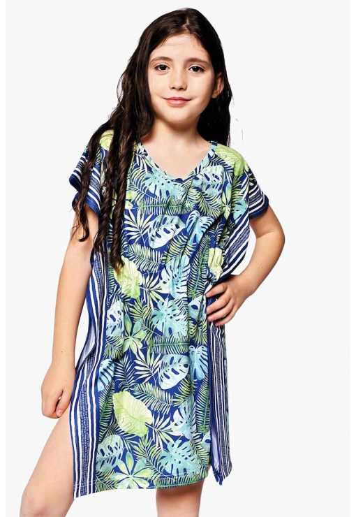 Rochie cu model tropical-FETE/IMBRACAMINTE/Rochii-IMBRACAMINTE/Rochii