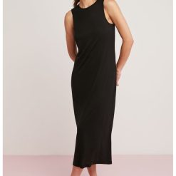 Rochie midi cu slit pe spate-FEMEI/IMBRACAMINTE/Rochii-IMBRACAMINTE/Rochii