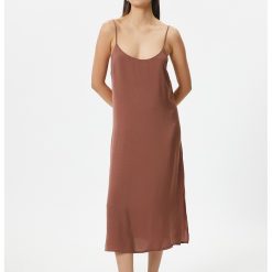 Rochie midi cu slituri laterale-FEMEI/IMBRACAMINTE/Rochii-IMBRACAMINTE/Rochii