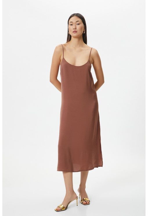 Rochie midi cu slituri laterale-FEMEI/IMBRACAMINTE/Rochii-IMBRACAMINTE/Rochii