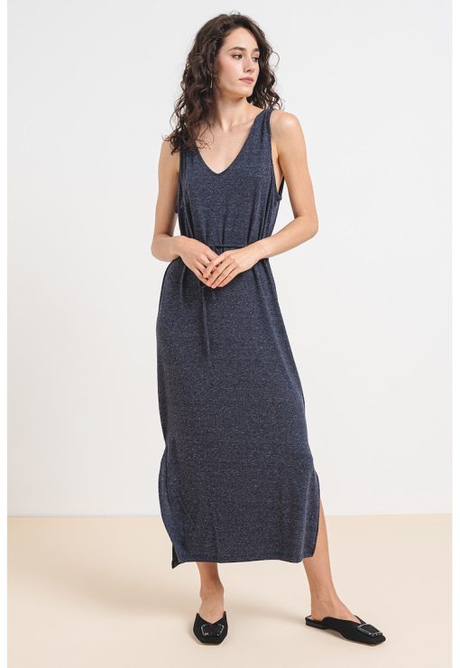 Rochie midi cu slituri laterale-FEMEI/IMBRACAMINTE/Rochii-IMBRACAMINTE/Rochii