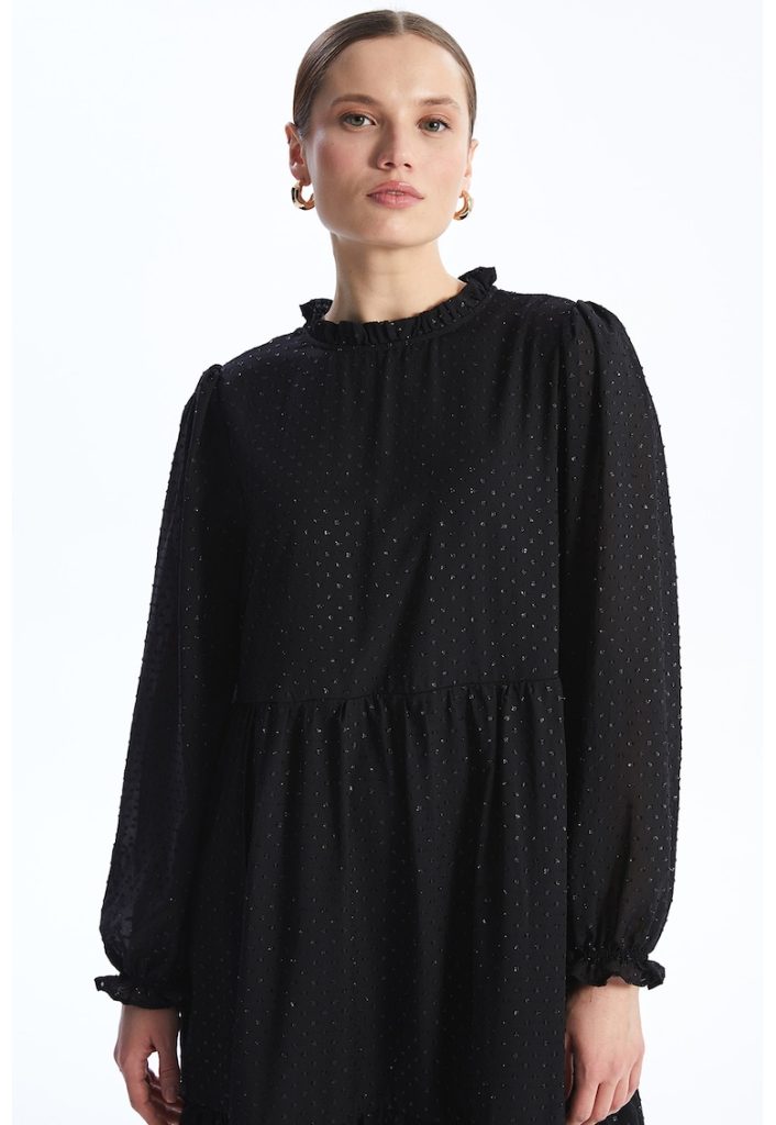 Rochie midi evazata cu aplicatii cu paiete-FEMEI/IMBRACAMINTE/Rochii-IMBRACAMINTE/Rochii