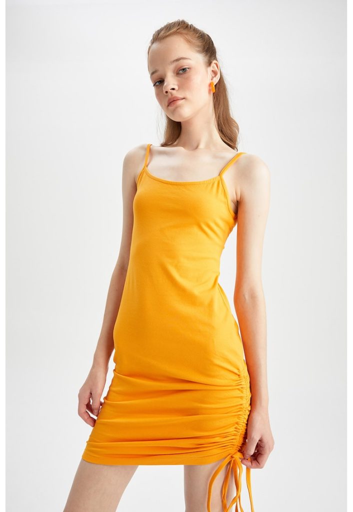 Rochie mini cu snur lateral-FEMEI/IMBRACAMINTE/Rochii-IMBRACAMINTE/Rochii